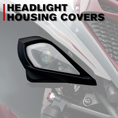 Miniatura 3 de A & UTV PRO Cubiertas de faros delanteros para Yamaha Raptor 700 250 350, cubiertas de faros delanteros izquierdo y derecho para Yamaha YFZ450