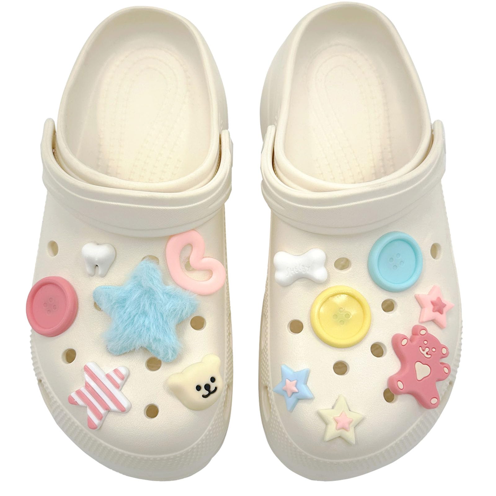 BSITSSS Shoe Decoration Charms, DIY Shoe Accessories PVC Cartoon, Multi, Small