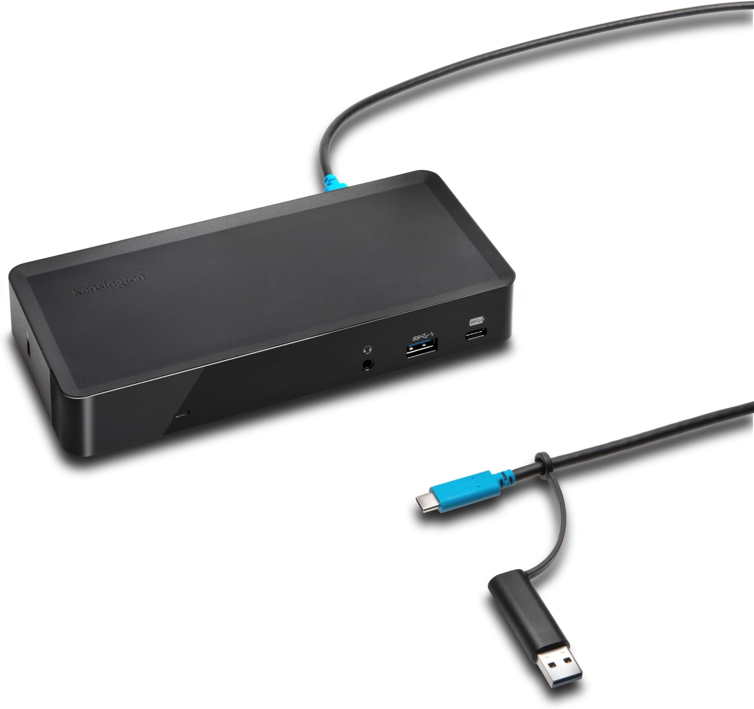 SD4700P USB-C or USB-A - 60W PD - Dual Display Docking Station with Power Delivery for Windows PC's, Surface Pro, Surface Laptops, and MacBooks - TAA Compliant (K38240NA) Black