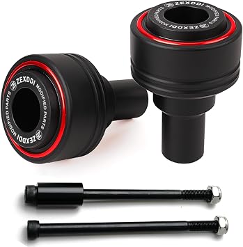 Motorcycle Frame Sliders Crash Pad Falling Protection Compatible with 2026 Ninja 650 Ninja650 KRT Ninja 650L EX650 Z650 Z 650 2017-2023 2024 2025 2026 For Ninja650/Z650 Red