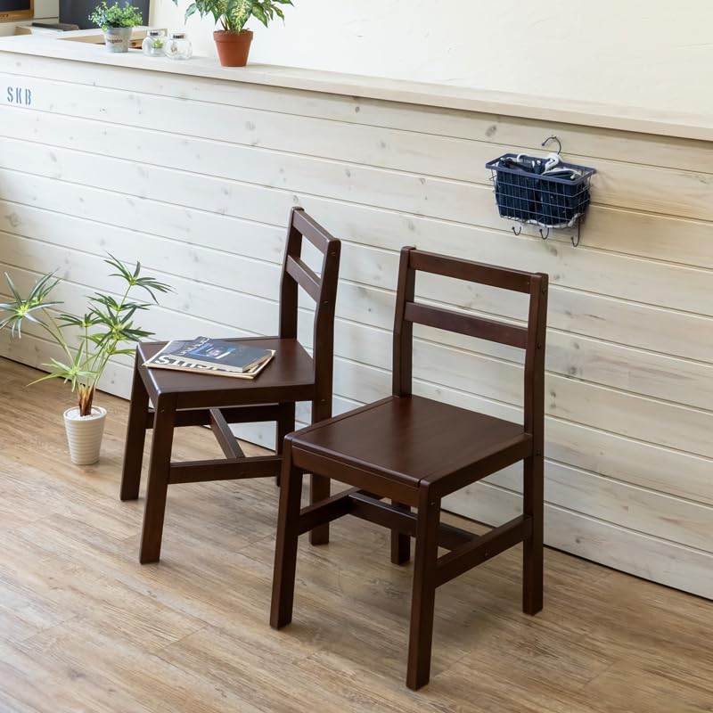 Amazon｜サカベ ダイニングチェア 2脚セット マホガニー材 木製  