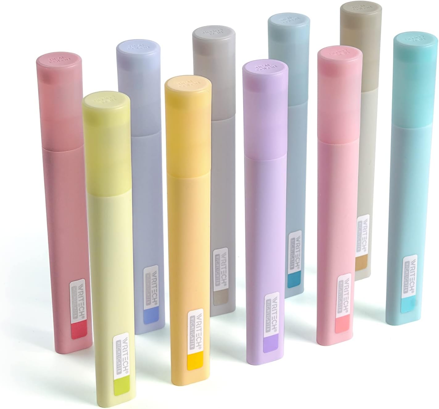 WRITECH Pastel Highlighters Assorted Colors Soft Chisel Tip Bible Highlighter Marker Pens Pack