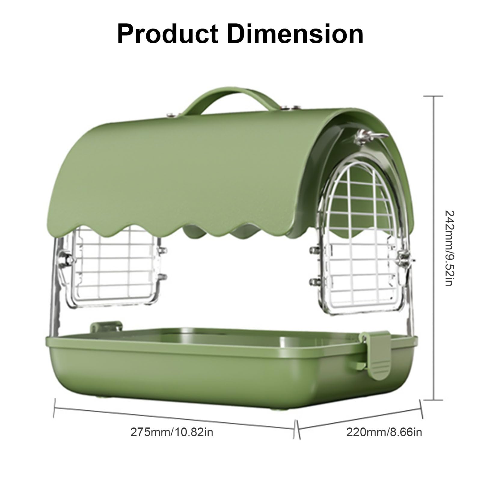 Transportadores de pájaros acrílicos para pájaros pequeños, jaula de seguridad para loros de jardín para loros de agapornis, jilgueros, jaula ventilada para loros