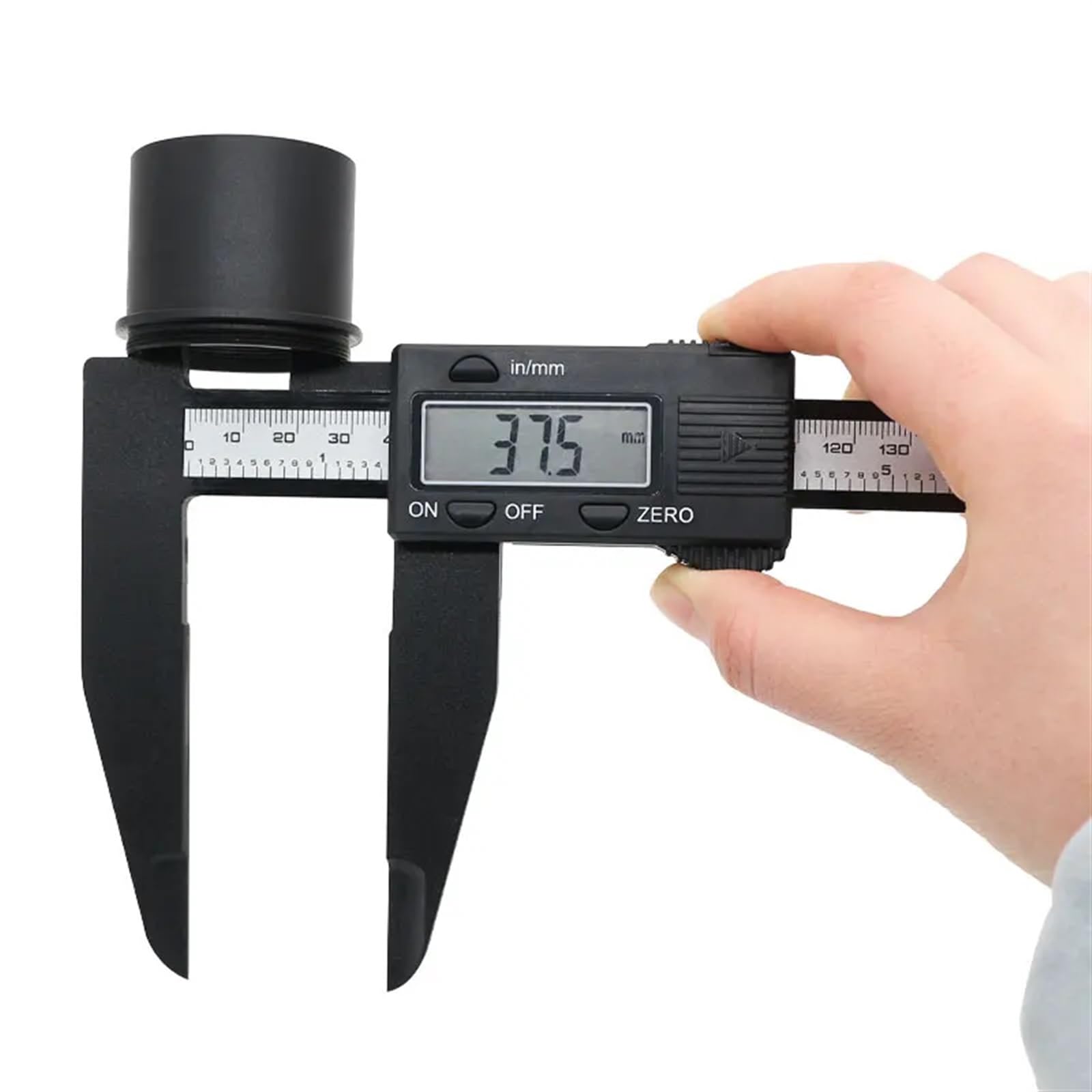 Calibre Digital Calibrador Vernier digital de 0-300/200 mm, rango de medición amplio, calibrador de plástico, mordaza de medición larga, diámetro interior y exterior, medición de pasos(0-300mm)