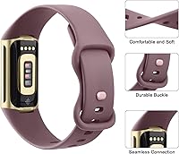 Vista 2 de Tobfit Correas de silicona compatibles con Fitbit Charge 6/5, correas de repuesto deportivas clásicas suaves (paquete de 4)