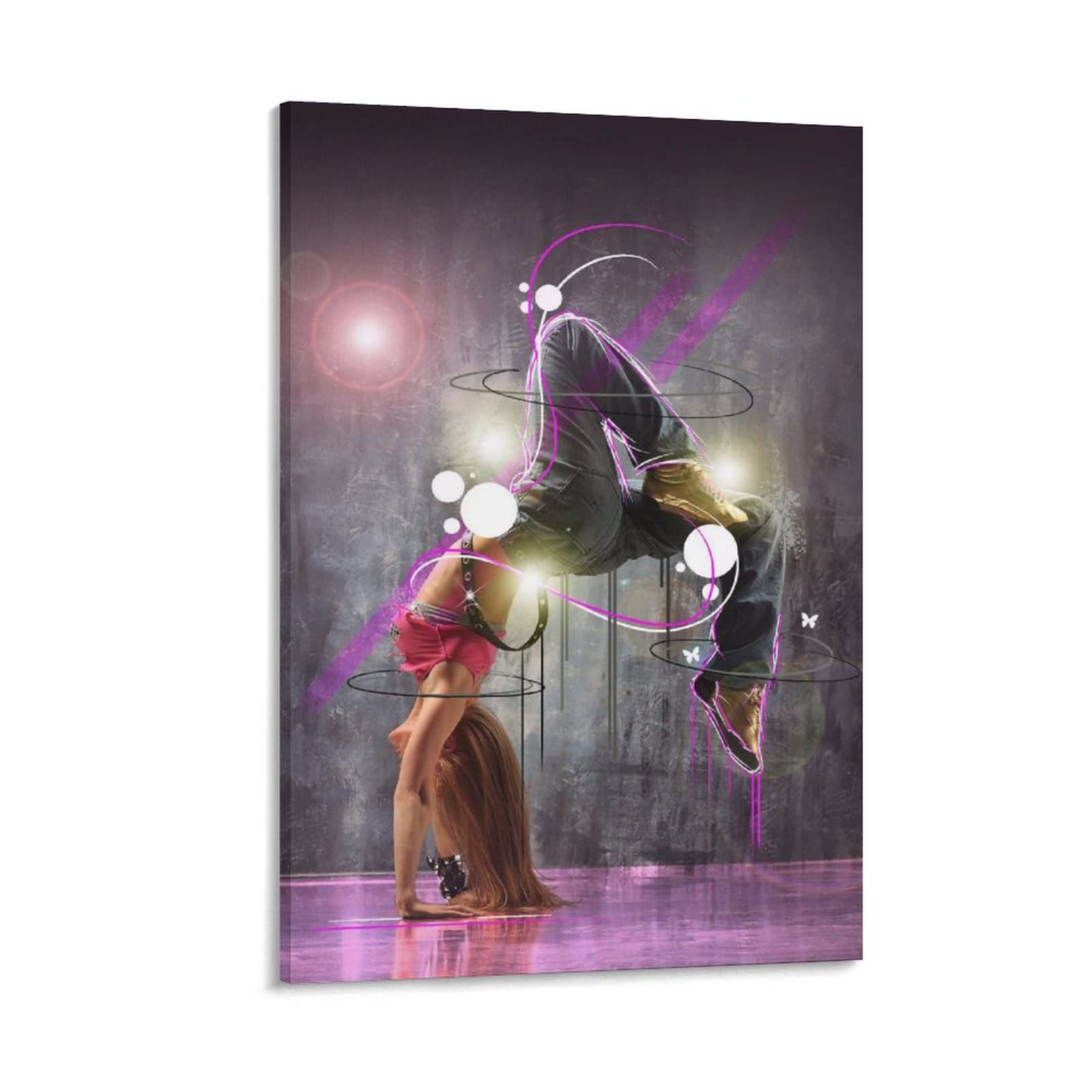 HipHop Dance Cool Girl - Poster artistico su tela, da parete, 50 x 75 cm