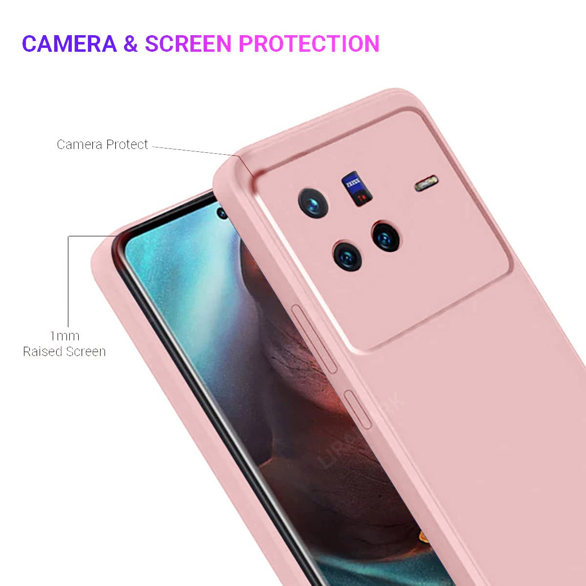 Vivo X80 Silicone Case - Pink by LIRAMARK -3