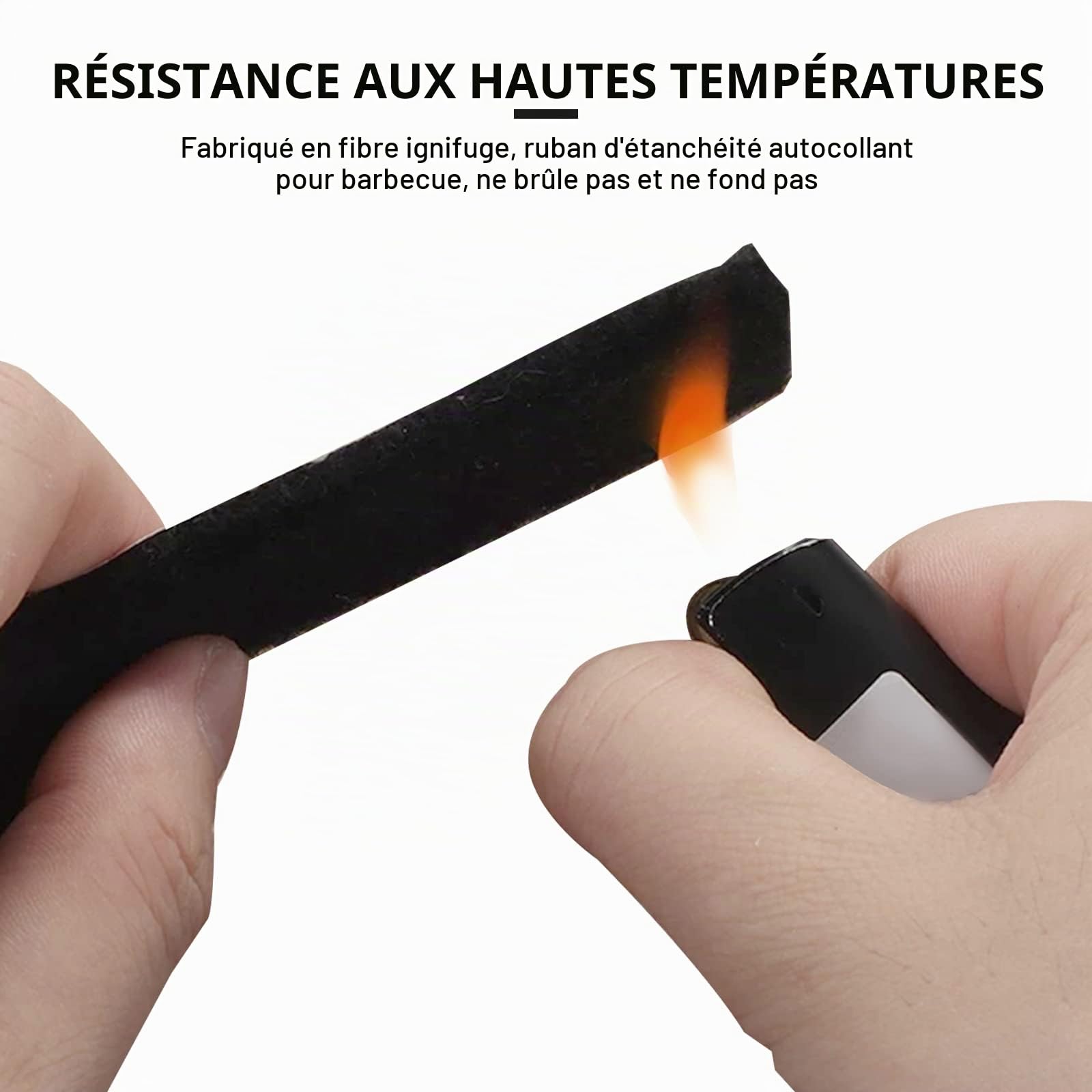 HIFROM Joint d'étanchéité auto-adhésif 2,5 m 3,5 mm 12 mm Noir pour fenêtre cheminée tuyau de poêle