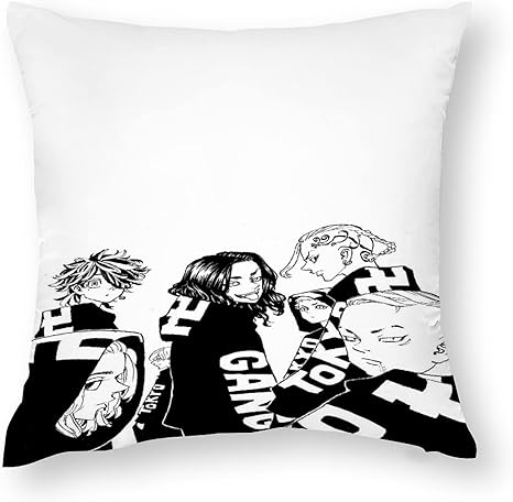 Amazon Co Jp 東京リベンジャーズ正方形 抱き枕カバー ソファークッション 腰枕 家庭用 お洒落 シンプル 飾り 車用 インテリア ふわふわ ジップ洗える 背あて 引越し 新居プレゼント かわいい ソファー用まくら 背当て抱き 背当たれ クッション 部屋飾り 車用クッション