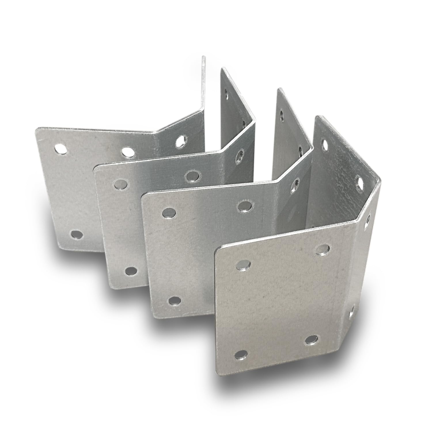 FenceEasy™ Deck Framing Brackets – Galvanised Steel – Heavy-Duty Corner Brackets for Decks, Raised Beds & Planters – 3", 4" or 6" Timber – UK Made – Pack of 4 (Suitable for 3in / 75mm High Timber)