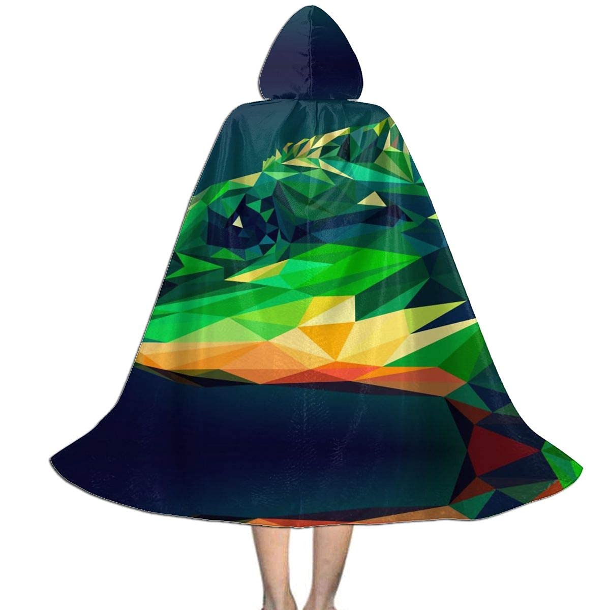 Mantello Lungo Con Cappuccio In Velluto Per Halloween E Cosplay – Unisex, Lucertola, Per Feste A Tema, Carnevale E Balli In Maschera