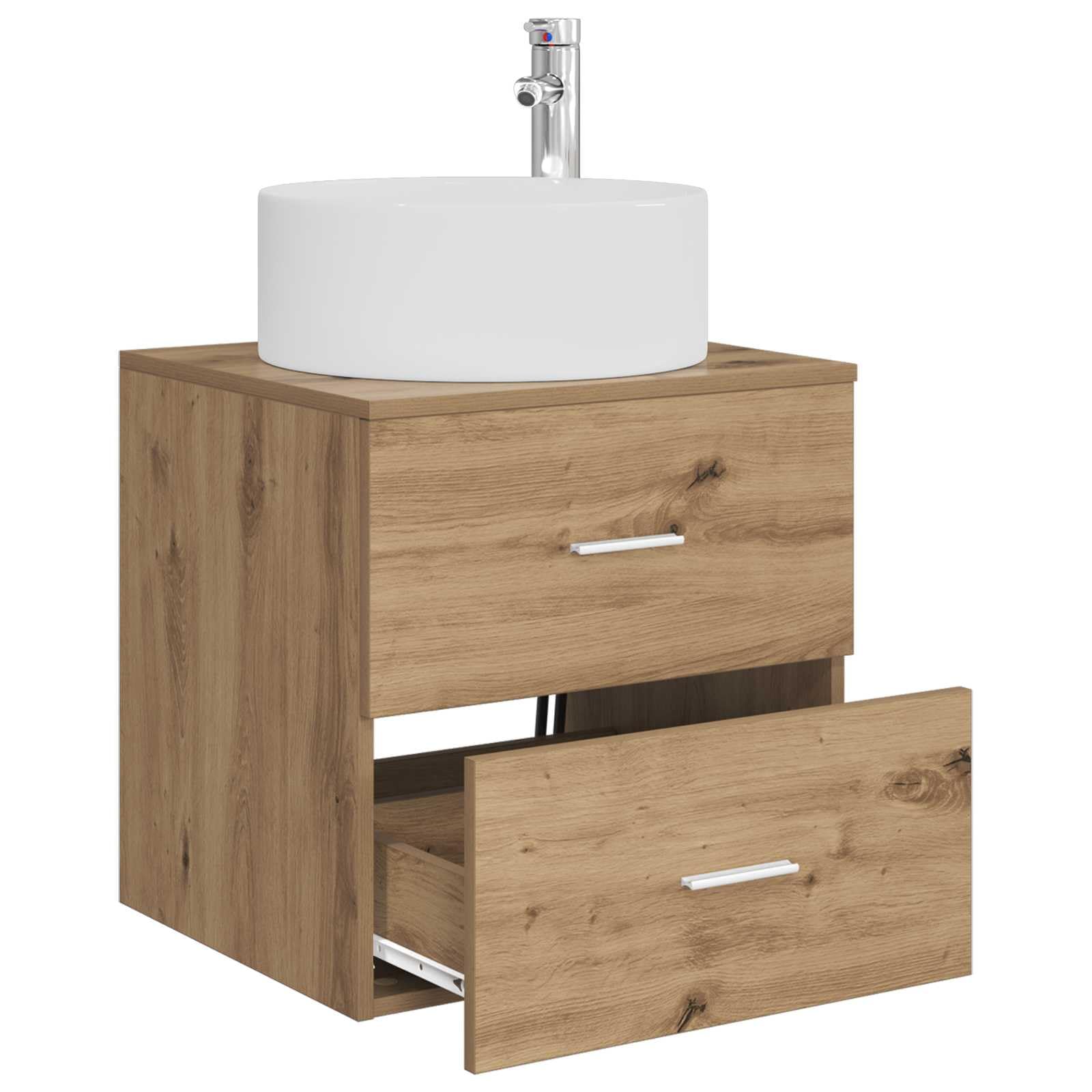 Mobile Lavabo da Parete con Lavabo 49.5x44.5cm Rovere