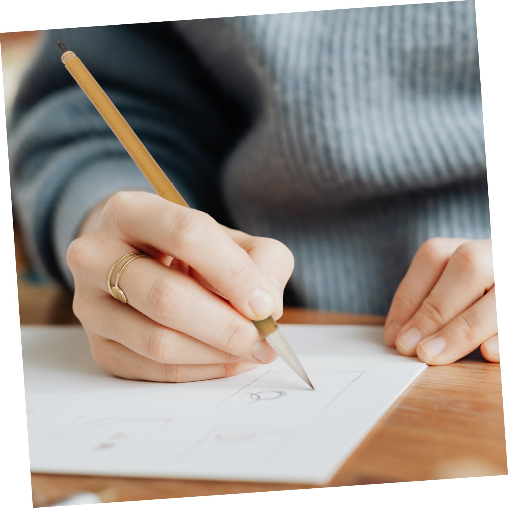 DOITOOL Beginner Calligraphy Brush for Painting Durable Writing Tool with Ink Absorption for Students and Art Enthusiasts