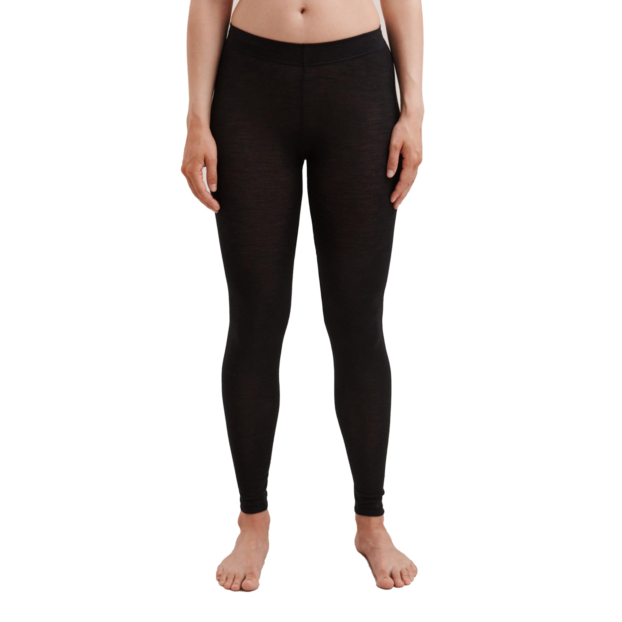 Dilling Women's Black Merino Wool/Silk Leggings 8