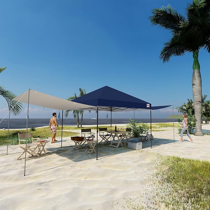 Image of MASTERCANOPY 10x10 Pop Up Canopy Tent with 2 Shelters，230 Sq ft Navy Blue
