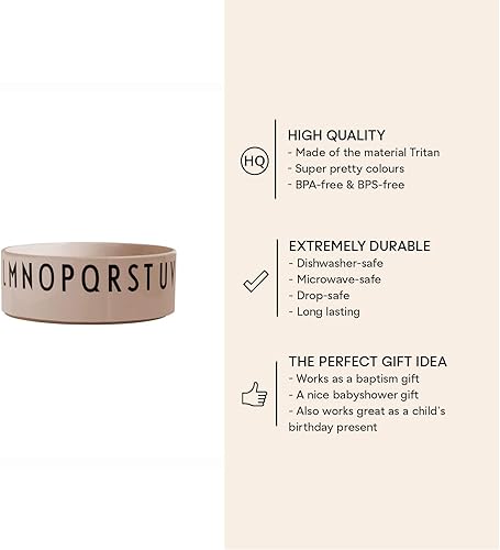 Miniatura 4 de Design Letters Eat & Learn - Cuenco infantil con diseño de Tritan en Dinamarca, 10 onzas, cuenco de cereales para niños sin BPA, cuenco irrompible