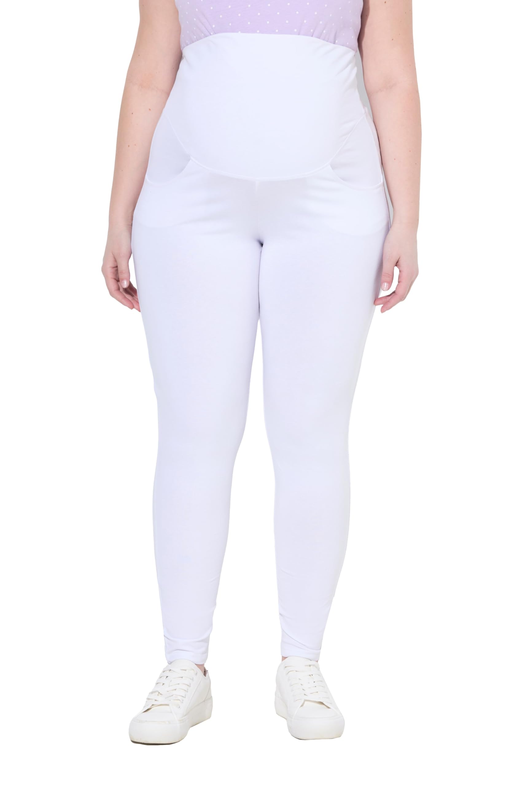 Ulla Popken Damen große Größen Übergrößen Plus Size Mama Umstands-Leggings, Skinny Fit, 853618