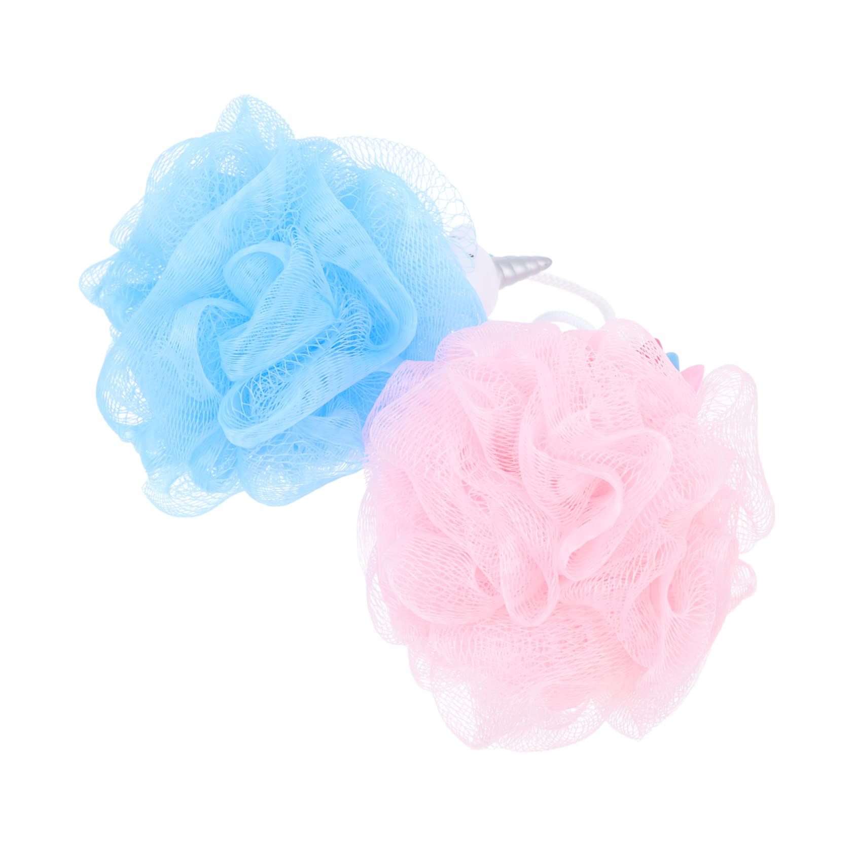 LIFKOME 2Pcs Unicorn Bathing Mesh Shower Balls Exfoliating Body Scrubbers for Gentle Cleansing Safe and Fun Bathing Supplies for Bath