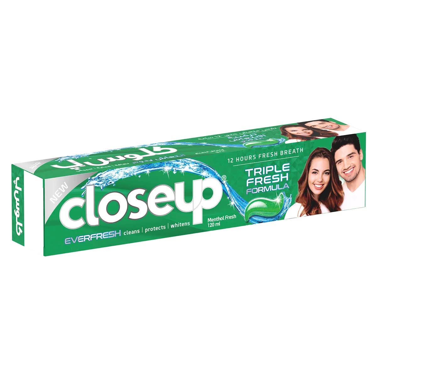 Close UP Triple Fresh Formula Toothpaste 4-Pieces Set 75 ml, Green