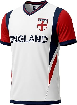 National Pride Soccer Performance Jersey - Generic Country Flag Style Fan Shirt - Adult Sizes England AL