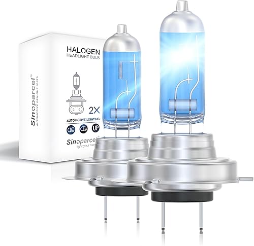 Miniatura 10 de Sinoparcel Foco halógeno H7 para faros delanteros con haz alto o bajo, luz antiniebla de 3800K, 150% más brillante que el foco estándar de 55W