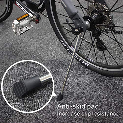 Corki Cycles Bike Kickstand - Stainless Steel Rear Wheel Skewer Mounted Bicycle Kick Stand For 20” - 22” Wheel(Stainless Steel 20”-22”) #TOP2