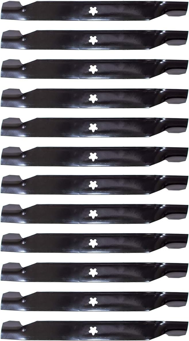 12PK Oregon 42” Lawn Mower Blades Replacement for Sears Craftsman Poulan AYP Ariens 127843, 138498, 138971, 532127843, 532138498, 532138971 High Lift Blades