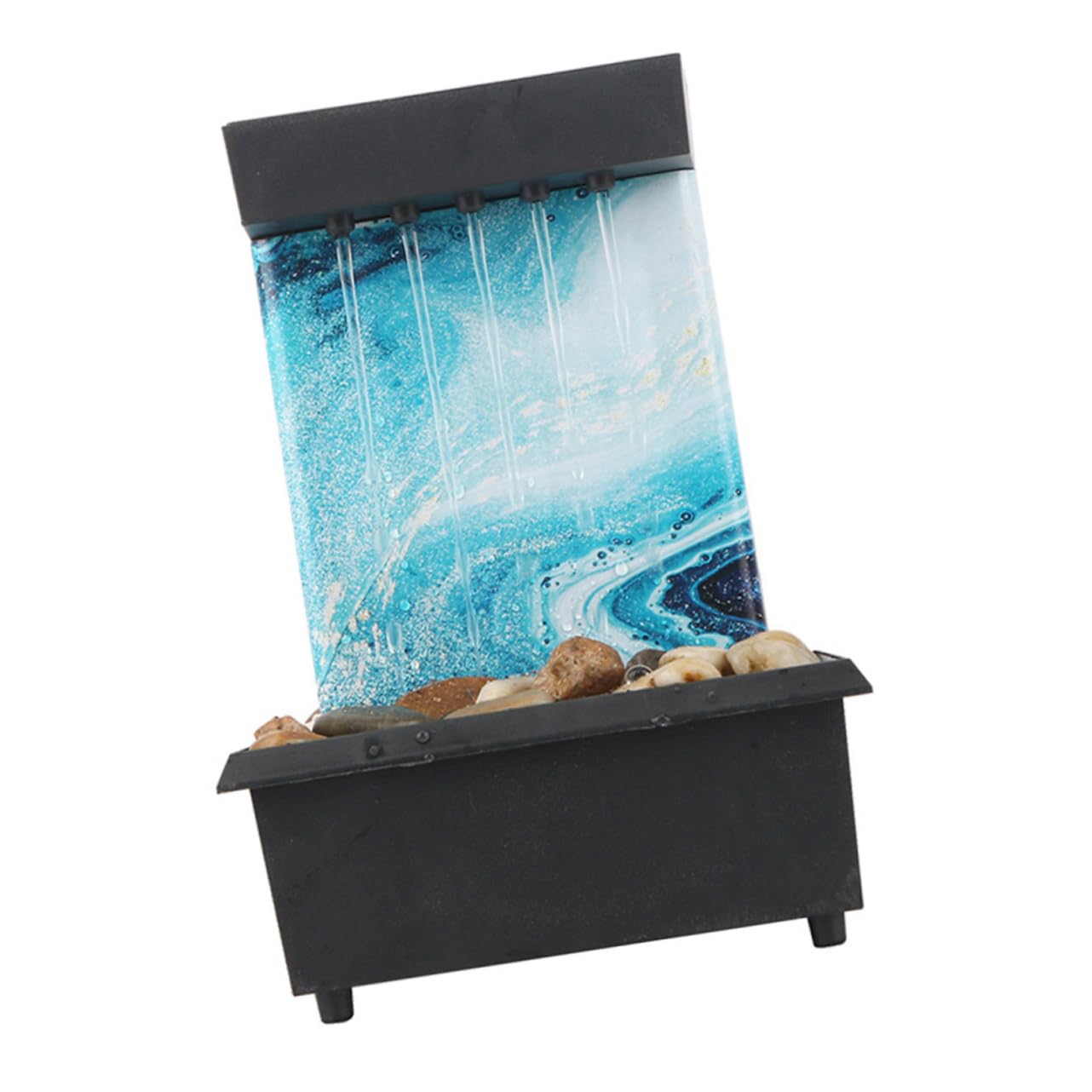 Fontaine de bureau zen décoration intérieure avec galets et câble USB MAGICLULU 135