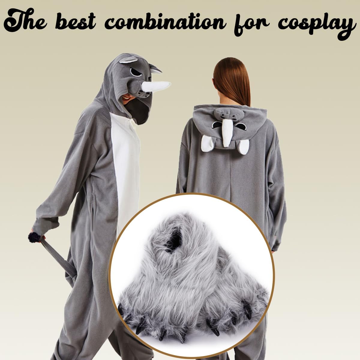 Caramella Bubble Cute Fuzzy Animal Paw Slippers Fluffy Animal Claw Slippers Soft Funny Monster House Shoes for Adults Women for Vacation Birthday - Image 3