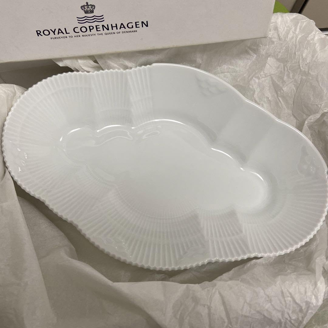 ロイヤルコペンハーゲン ホワイトエレメンツ オーバルディッシュ