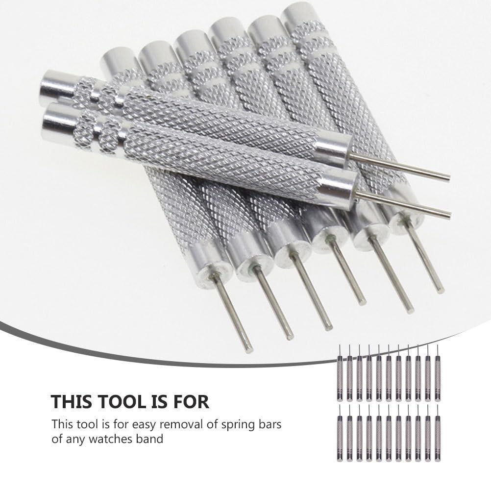 VILLCASE 24pcs Watch Band Pin Punches, Stainless Steel Watch Punch Needle, Watch Spring Bar Replacement Remover Watchmaker Repair Tool for Easy Watch Strap Repair