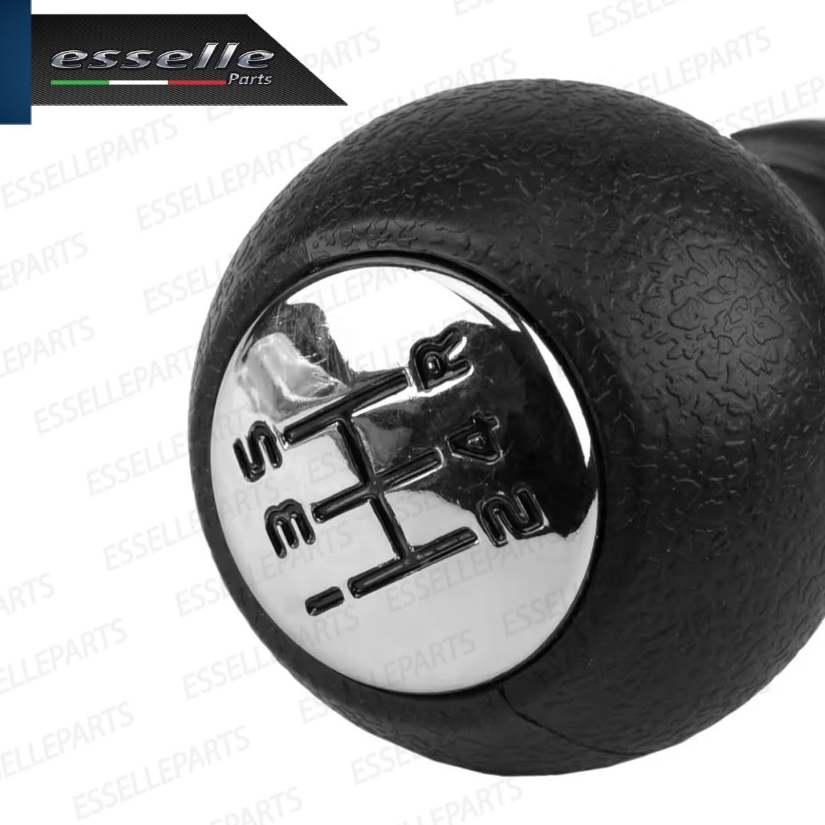 Pomello Leva Cambio per Opel Agila B 5 marce nero e cromato | Ricambio Specifico Plug & Play | Design Ergonomico e Resistente, alta qualità