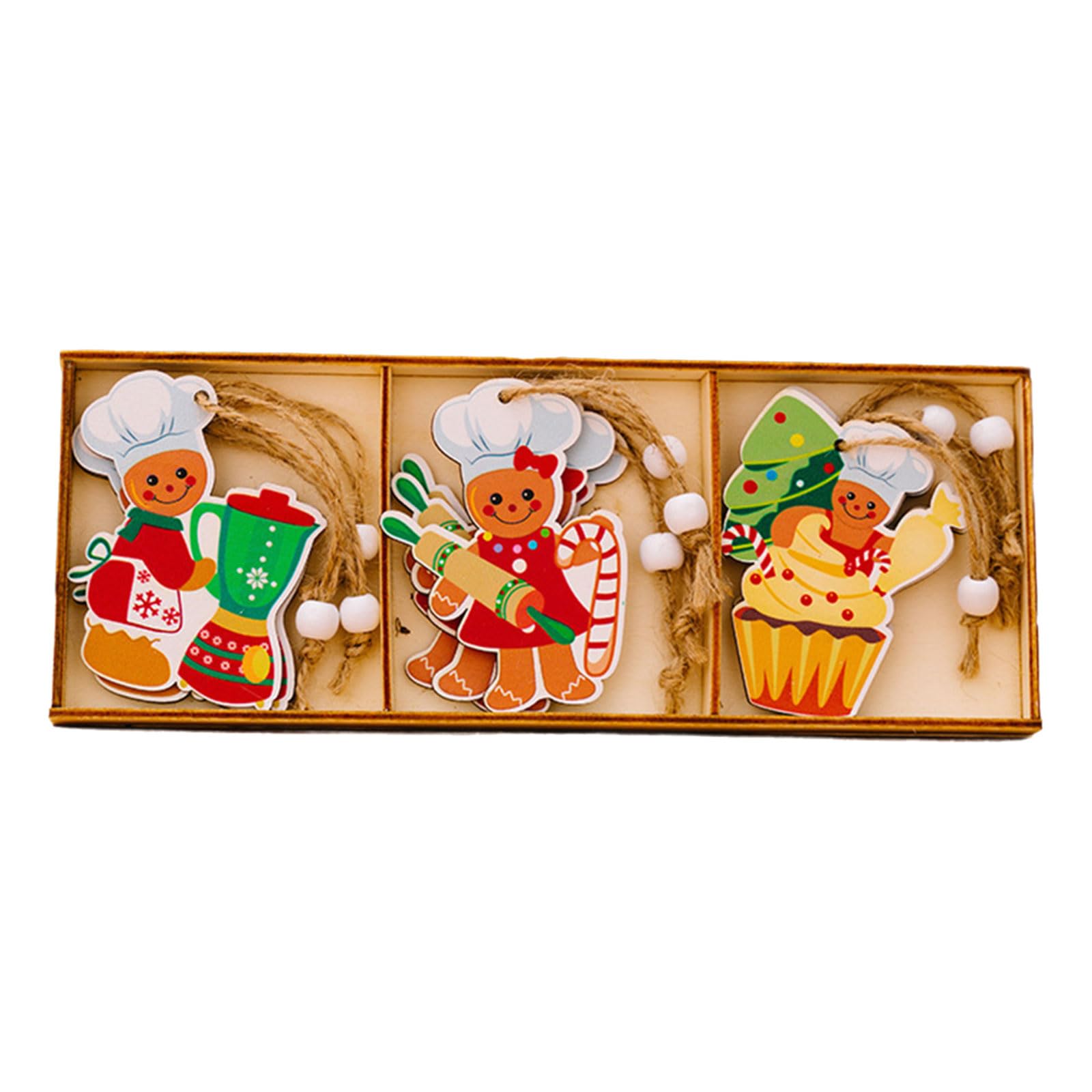 Festival Wood Gingerbreads Hanging Ornament Stylish Tree Pendant for Seasonal Home Decoration Festival Tree Ornament