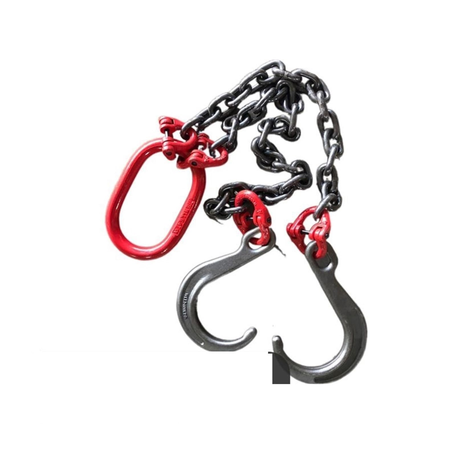 Chain Sling, Chain Sling,Trailer Double Hook Wrecker Rescue Vehicle Accessories High-Strength Winch Traction Rope(B 4 tons)