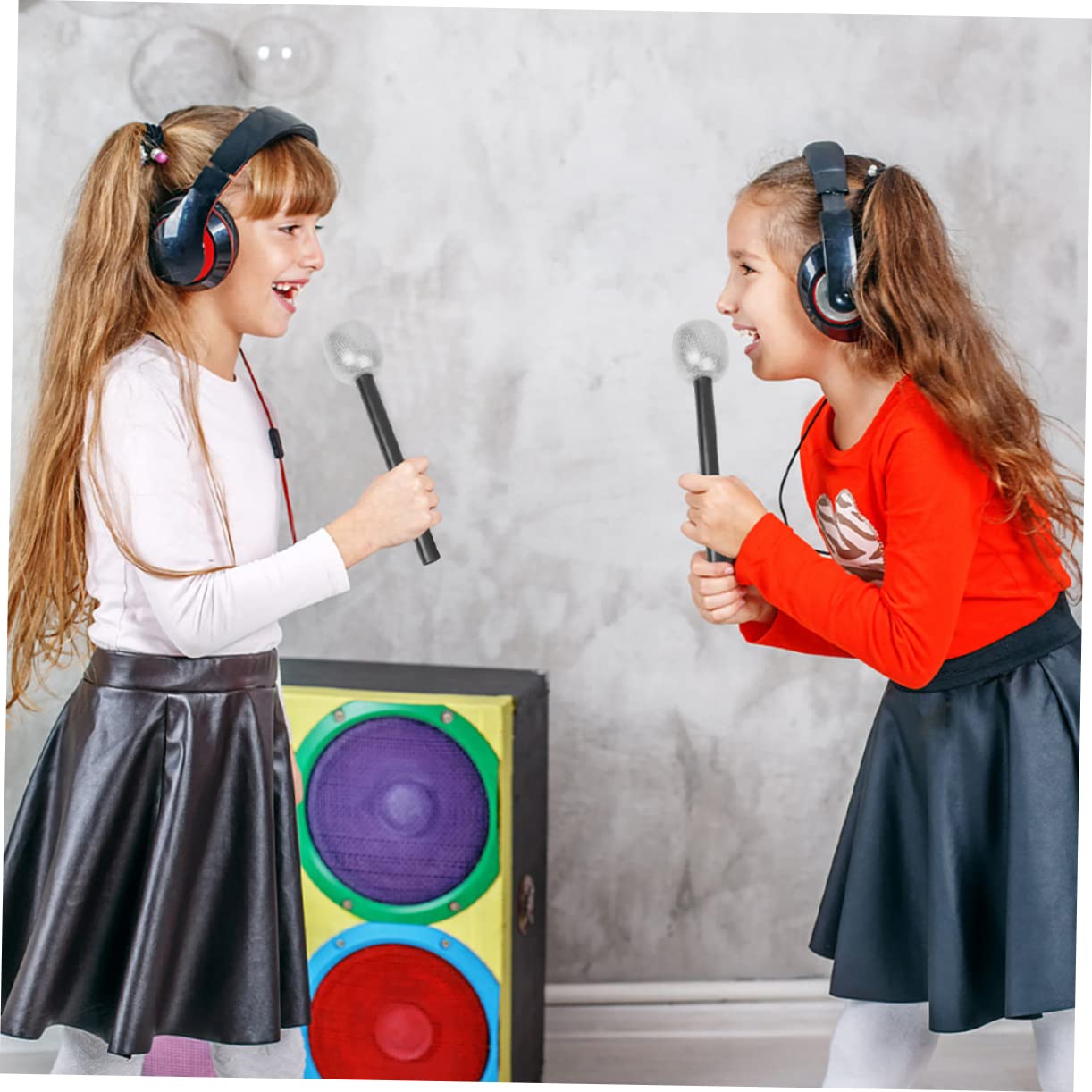 Mikinona 12pezzi Microfono Giocattolo Simulato Per Ragazzo Accessori Per Karaoke Costumi Cosplay Per Feste e Spettacoli Teatrali