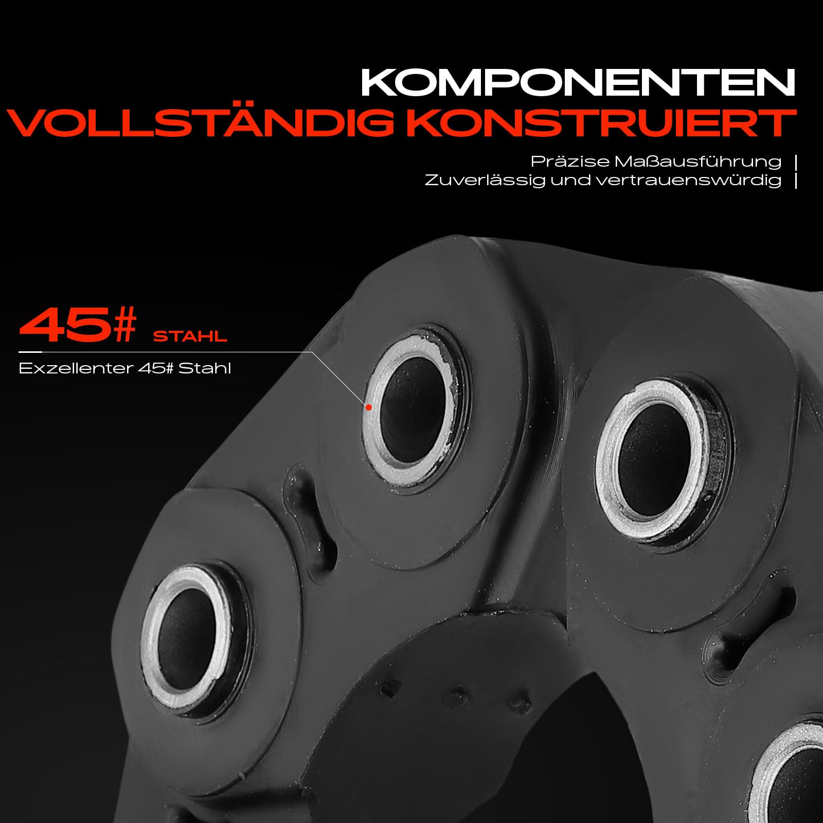 Frankberg Gelenkscheibe Hardyscheibe Vorne Hinten Kompatibel mit C-Klasse W203 3.0L 2005-2007 E-Klasse W212 2.1L-6.2L 2009-2016 S-Klasse W221 3.0L-6.2L 2005-2013 Replace# 9064110015