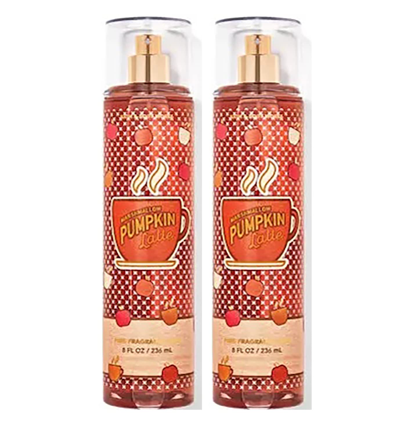 Bath & Body Works and Marshmallow Pumpkin Latte Fine Fragrance Spray Mist Perfume Gift Set - Value Pack Lot of 2 (Marshmallow Latte), 4 Ounce (Pack 2)