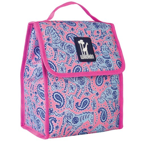 Image of Wildkin Kids Insulated Lunch Bag for Boys and Girls, Lunch Bags is Ideal Size for Packing Hot or Cold Snacks for School and Travel, Mom's Choice Award Winner, BPA-Free (Watercolor Ponies)