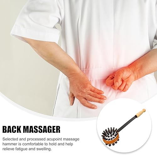 Miniatura 4 de Bendable Wooden Back Hammer Handheld Massage Hammer for Neck and Shoulder Relief at Home and Travel