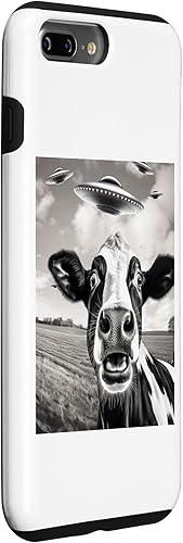 Vista 24 de iPhone 11 Pro Alien UFO Funny Cow Graphic Tee Case