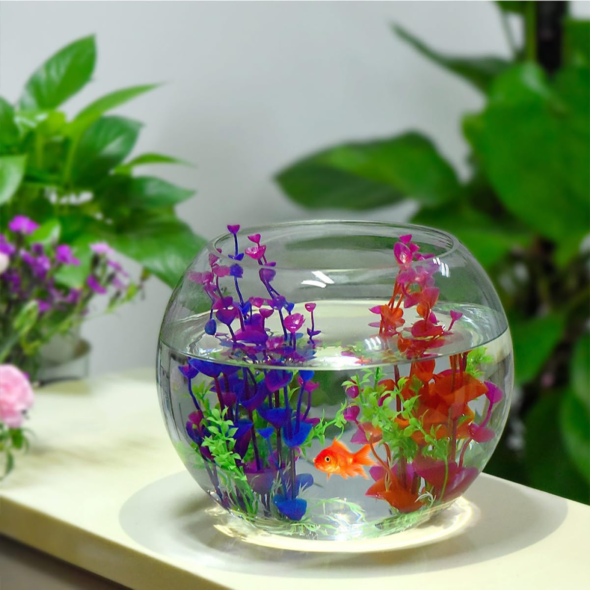 FRCOLOR 6 Unidades Decoraciones para acuarios Plantas Artificiales Plantas de Acuario, Plantas de Acuario, Plantas Artificiales para Mascotas