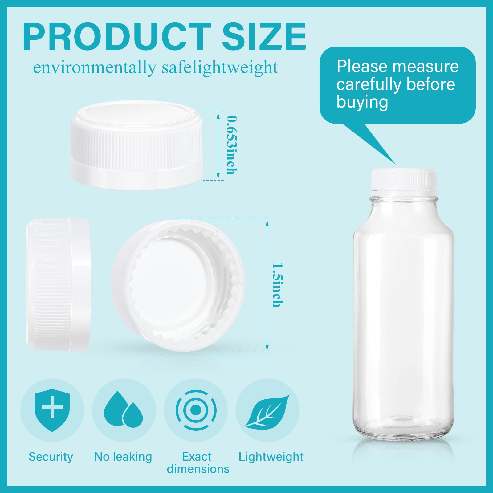 Amazon.co.jp: Rozer ホワイトプラスチックボトルキャップ 50個