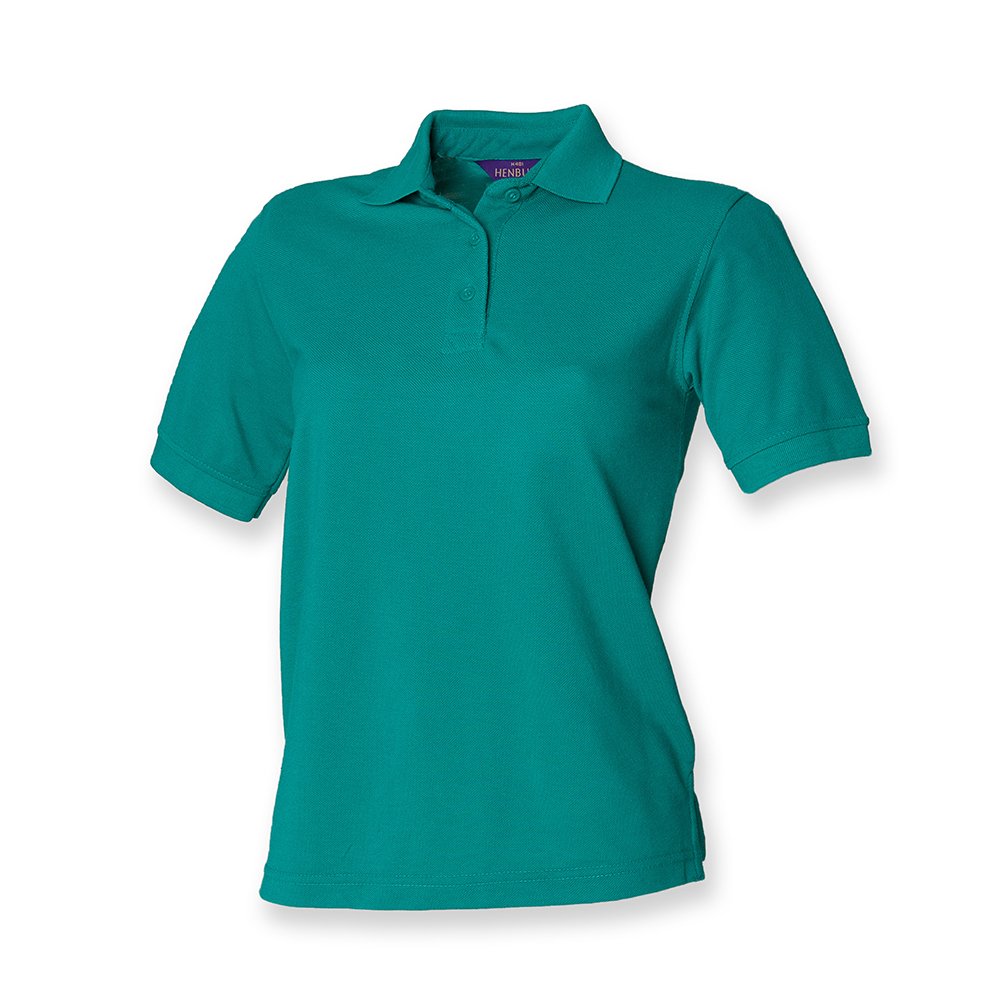 Henbury Ladies Pique Polo Shirt : Color - Jade : Size - 18