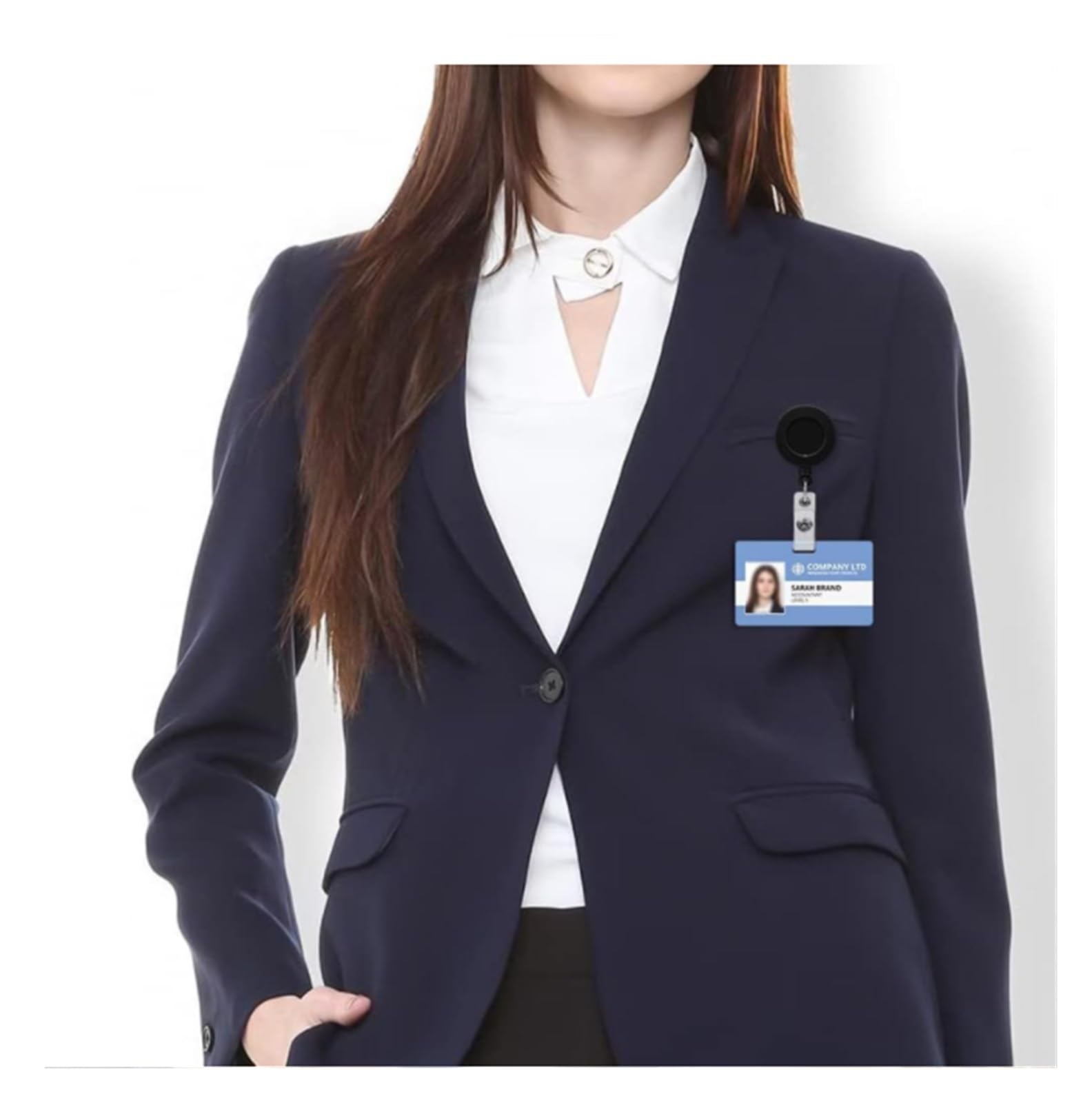 Lot de 20 bobines de badge rétractables avec clips à boucle