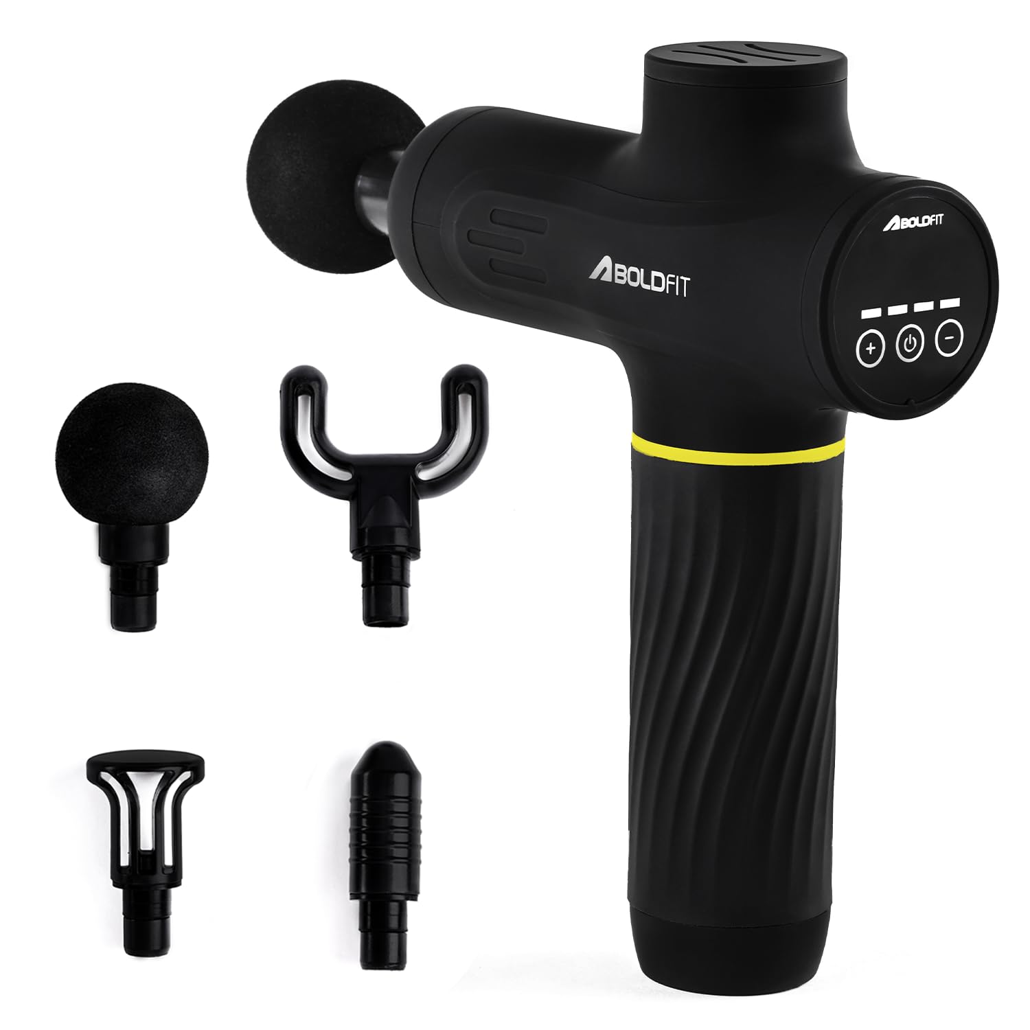 Boldfit BoldGun Turbo Massage Gun for Full Body Pain Relief Heavy Duty Deep Tissue Massager with 4 Pro Heads 6 Speed Levels Digital Display Type-C Charging With 4000mAh Battery for Men & Women, Black-image-44