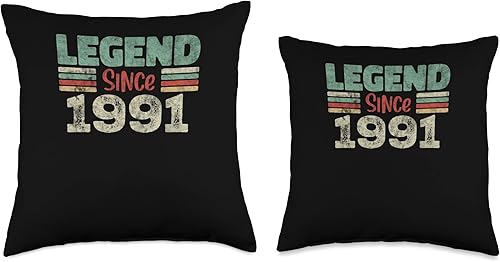 Miniatura 3 de Legend Since 1991 Limited Edition - Almohada para regalo de cumpleaños número 32, 16 x 16 pulgadas, multicolor