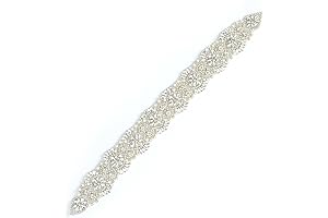 Rhinestone Wedding Belt: ShiDianYi Wedding Sash Ivory Belt with Pearls