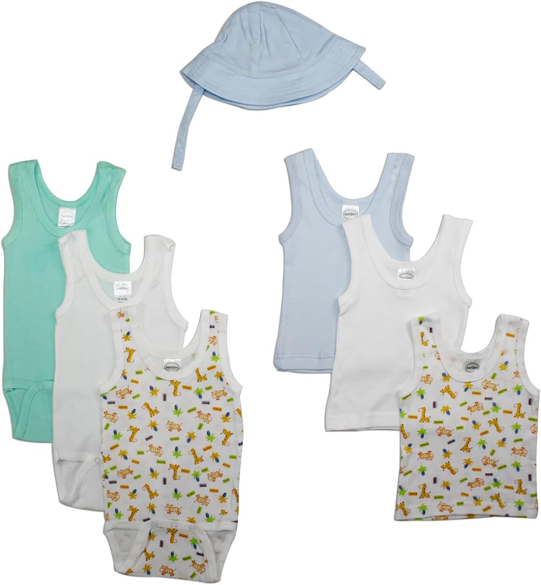 Bambini Boys Summer 7-Piece Layette Set - Baby & Toddler Clothes Large