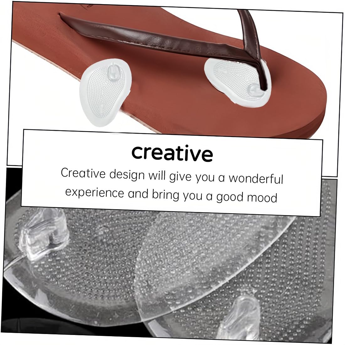 4 Pares de Almohadilla para Sandalia, Protector de Dedos de Silicona Transparente Separador de Dedos de Sandalia para Chanclas, Unisex