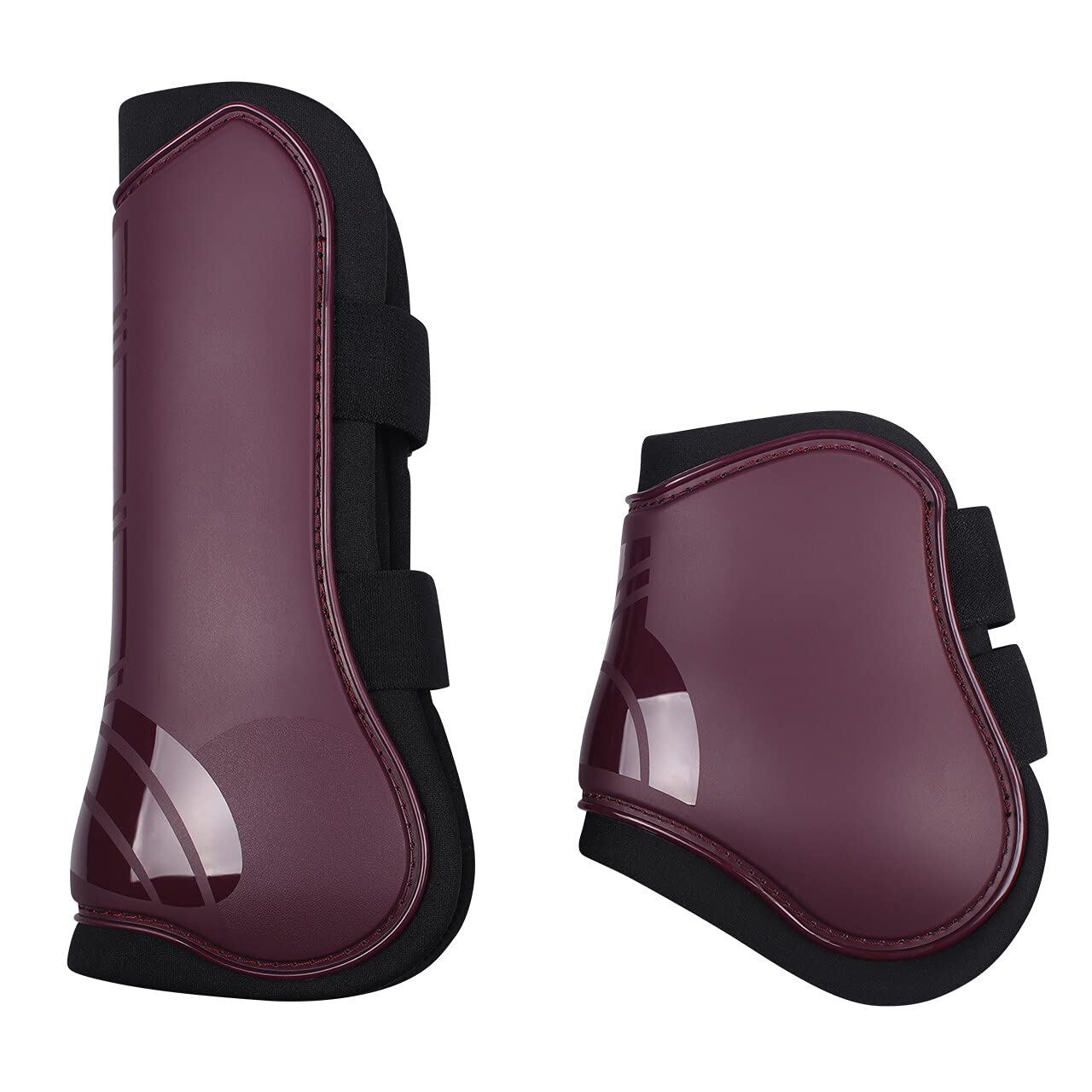 ARBO-INOX Gamaschen Set Schnellverschluss anatomisch geformt (Full WARMBLUT, Bordeaux)